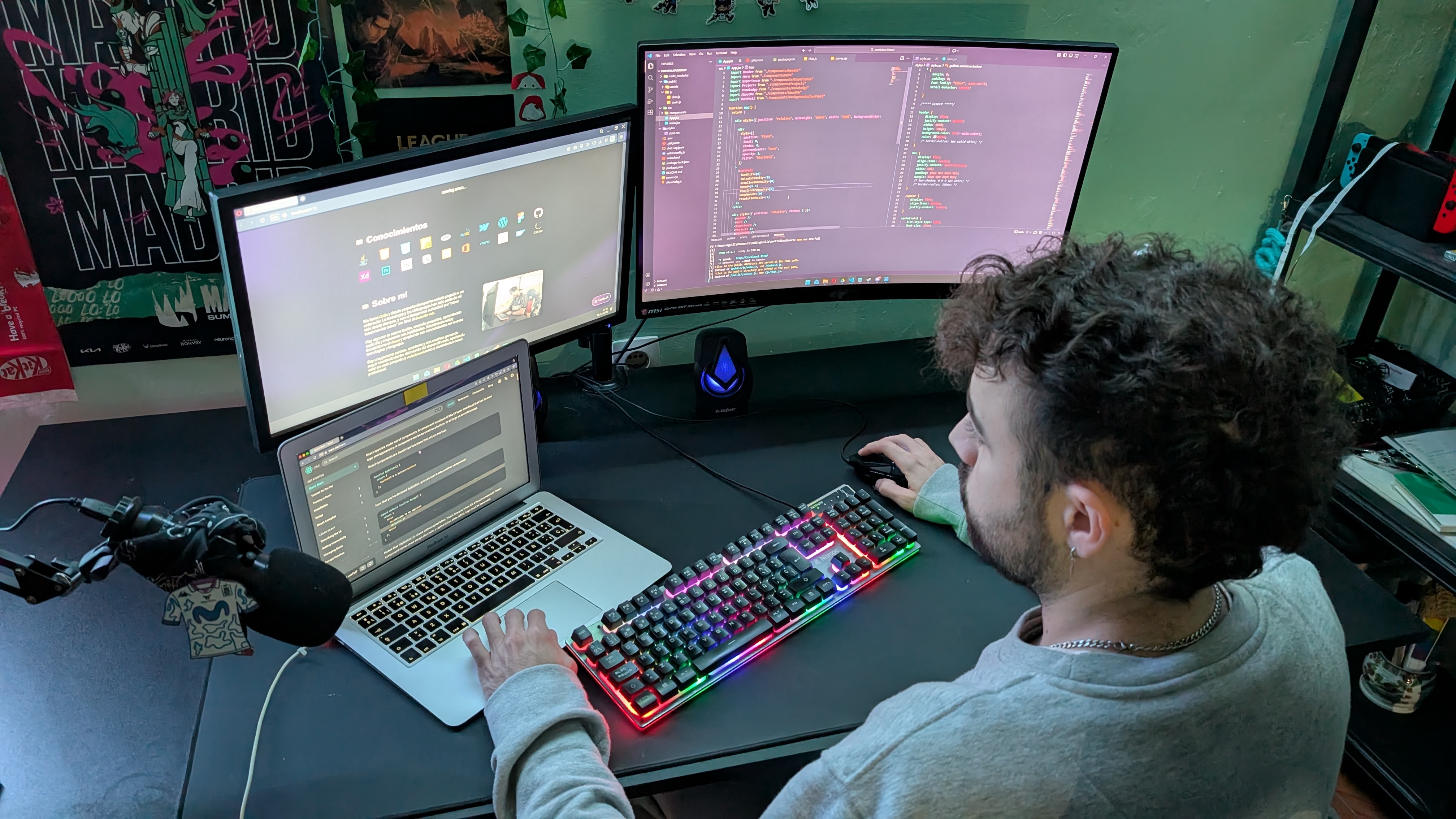 guilleodev en su setup